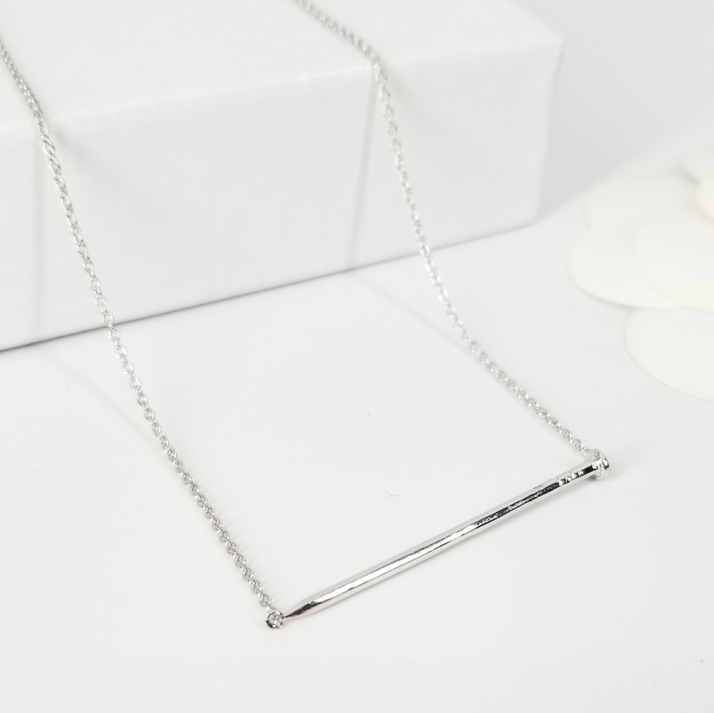 NEW Modern Minimalist Dainty Nail Choker Necklace - Picture 1 of 9